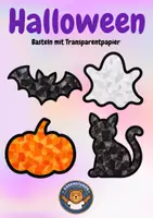 Vorschau - Mal- und Bastelvorlagen - Halloween Fensterbilder - Basteln mit Transparentpapier (Ab Klasse 1) - Deckblatt