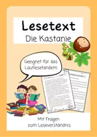 Vorschau - Arbeitsblätter - Lesetext/ Lesetandem "Die Kastanie" mit Fragen (Klasse 2,3,4) - Deckblatt