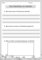 Vorschau - Arbeitsblätter - Lesetext/ Lesetandem "Die Kastanie" mit Fragen (Klasse 2,3,4) - Seite 3