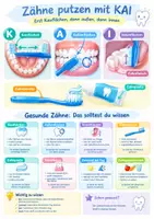 Vorschau - Poster - Zähne putzen KAI Poster Grundschule 1-2 - Deckblatt
