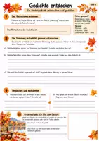 Vorschau - Arbeitsblätter - Herbstgedicht „Herbsttag“ – Gedichtanalyse, Reime, Stimmung & kreatives Schreiben | Deutsch Klasse 5 - Seite 3