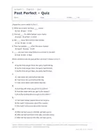 Vorschau - Quiz - Past Perfect – Quiz mit Lösungsschlüssel - Seite 1