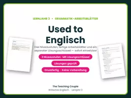 Vorschau - Arbeitsblätter - Used to Englisch – Arbeitsblätter - Deckblatt