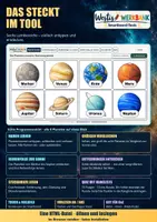 Vorschau - Arbeitsblätter - 🪐 Die Planeten unseres Sonnensystems – Interaktives Smartboard-Tool | ❓ Quiz · 🔊 Vorlesefunktion · 📝 Arbeitsblätter - Seite 1