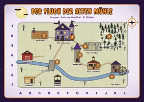 Vorschau - Arbeitsblätter - Halloween Lesespur mit Lösungen - Seite 1