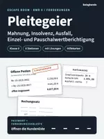 Vorschau - Stationenlernen - Escape Room Forderungsausfall EWB BwR 9 Rechnungswesen - Deckblatt