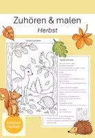 Vorschau - Mal- und Bastelvorlagen - Zuhören & malen (Herbst) 2 - Deckblatt
