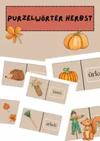 Vorschau - Unterrichtsreihen - Purzelwörter Herbst - Deckblatt