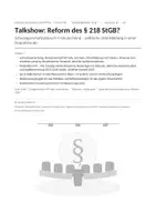 Vorschau - Anderer Materialtyp - Talkshow: Reform des § 218 StGB? Schwangerschaftsabbruch in Deutschland (Doppelstunde nach Sander) - Seite 1
