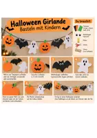 Vorschau - Mal- und Bastelvorlagen - Halloween Basteln mit Kindern 🎃 | Einfache Bastelvorlagen zum Ausschneiden | Kita & Grundschule - Seite 1