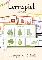 Vorschau - Spiele - Lernspiel Farben | Kindergarten & DaZ | Früh - und Sprachförderung - Deckblatt