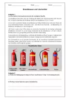 Vorschau - Arbeitsblätter - Brandklassen und Löschmittel - Chemie - Luft und Verbrennung - Deckblatt
