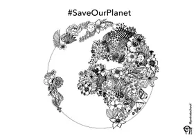 Vorschau - Mal- und Bastelvorlagen - Ausmalbilder & Postkarten #ThereIsNoPlanetB - Seite 1