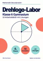 Vorschau - Arbeitsblätter - Drehlogo-Labor Klasse 6 Gymnasium | Mathematik Sekundarstufe I | 10 Arbeitsblätter mit Lösungen als PDF - Deckblatt