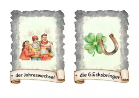 Vorschau - Bildkarten - Bild-Wort-Karten: Silvester, Monate und Wochentage - Seite 3
