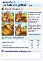 Vorschau - Arbeitsblätter - Jesus erzählt vom Schatz im Feld | Religion Klasse 2 Arbeitsblätter | Evangelische Religionslehre | 10 Arbeitsblätter als PDF - Seite 3