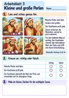 Vorschau - Arbeitsblätter - Jesus erzählt von der kostbaren Perle | Religion Klasse 2 Arbeitsblätter | Evangelische Religionslehre | 10 Arbeitsblätter als PDF - Seite 3