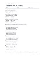 Vorschau - Quiz - Infinitiv mit to – Quiz mit Lösungen - Seite 1