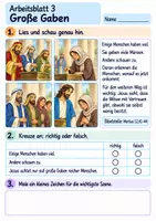 Vorschau - Arbeitsblätter - Die Witwe schenkt zwei Münzen | Religion Klasse 2 Arbeitsblätter | Evangelische Religionslehre | 10 Arbeitsblätter als PDF - Seite 3