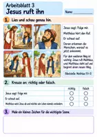 Vorschau - Arbeitsblätter - Jesus ruft Matthäus | Religion Klasse 2 Arbeitsblätter | Evangelische Religionslehre | 10 Arbeitsblätter als PDF - Seite 3