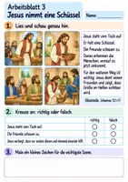 Vorschau - Arbeitsblätter - Jesus wäscht seinen Freunden die Füße | Religion Klasse 2 Arbeitsblätter | Evangelische Religionslehre | 10 Arbeitsblätter als PDF - Seite 3