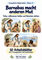 Vorschau - Arbeitsblätter - Barnabas macht anderen Mut | Religion Klasse 2 Arbeitsblätter | Evangelische Religionslehre | 10 Arbeitsblätter als PDF - Deckblatt