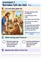 Vorschau - Arbeitsblätter - Barnabas macht anderen Mut | Religion Klasse 2 Arbeitsblätter | Evangelische Religionslehre | 10 Arbeitsblätter als PDF - Seite 2