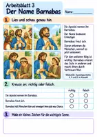 Vorschau - Arbeitsblätter - Barnabas macht anderen Mut | Religion Klasse 2 Arbeitsblätter | Evangelische Religionslehre | 10 Arbeitsblätter als PDF - Seite 3
