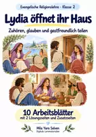Vorschau - Arbeitsblätter - Lydia öffnet ihr Haus | Religion Klasse 2 Arbeitsblätter | Evangelische Religionslehre | 10 Arbeitsblätter als PDF - Deckblatt