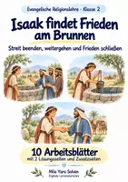 Vorschau - Arbeitsblätter - Isaak findet Frieden am Brunnen | Religion Klasse 2 Arbeitsblätter | Evangelische Religionslehre | 10 Arbeitsblätter als PDF - Deckblatt