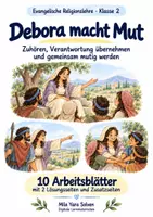 Vorschau - Arbeitsblätter - Debora macht Mut | Religion Klasse 2 Arbeitsblätter | Evangelische Religionslehre | 10 Arbeitsblätter als PDF - Deckblatt