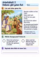 Vorschau - Arbeitsblätter - Debora macht Mut | Religion Klasse 2 Arbeitsblätter | Evangelische Religionslehre | 10 Arbeitsblätter als PDF - Seite 2