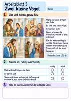 Vorschau - Arbeitsblätter - Simeon und Hanna freuen sich über Jesus | Religion Klasse 2 Arbeitsblätter | Evangelische Religionslehre | 10 Arbeitsblätter als PDF - Seite 3