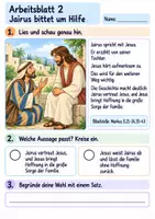 Vorschau - Arbeitsblätter - Jesus hilft der Tochter des Jairus | Religion Klasse 2 Arbeitsblätter | Evangelische Religionslehre | 10 Arbeitsblätter als PDF - Seite 2