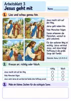 Vorschau - Arbeitsblätter - Jesus hilft der Tochter des Jairus | Religion Klasse 2 Arbeitsblätter | Evangelische Religionslehre | 10 Arbeitsblätter als PDF - Seite 3