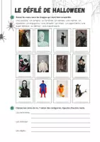 Aperçu - Feuilles d'exercices - Le défilé de Halloween ⎮ Parler des costumes - Lexique + comparatif + superlatif - Page 1
