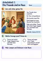 Vorschau - Arbeitsblätter - Thomas begegnet dem auferstandenen Jesus | Religion Klasse 2 Arbeitsblätter | Evangelische Religionslehre | 10 Arbeitsblätter als PDF - Seite 1