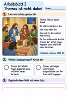 Vorschau - Arbeitsblätter - Thomas begegnet dem auferstandenen Jesus | Religion Klasse 2 Arbeitsblätter | Evangelische Religionslehre | 10 Arbeitsblätter als PDF - Seite 2