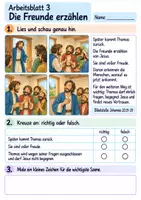 Vorschau - Arbeitsblätter - Thomas begegnet dem auferstandenen Jesus | Religion Klasse 2 Arbeitsblätter | Evangelische Religionslehre | 10 Arbeitsblätter als PDF - Seite 3