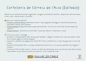 Vista previa - Decoración del aula - CARTELLERIA DE CÀRRECS AULA - EDITABLE - página 1