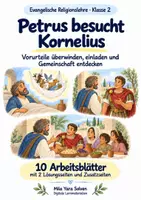 Vorschau - Arbeitsblätter - Petrus besucht Kornelius | Religion Klasse 2 Arbeitsblätter | Evangelische Religionslehre | 10 Arbeitsblätter als PDF - Deckblatt