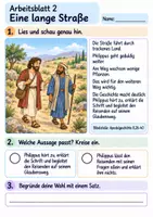 Vorschau - Arbeitsblätter - Philippus erklärt die gute Nachricht | Religion Klasse 2 Arbeitsblätter | Evangelische Religionslehre | 10 Arbeitsblätter als PDF - Seite 2