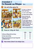 Vorschau - Arbeitsblätter - Philippus erklärt die gute Nachricht | Religion Klasse 2 Arbeitsblätter | Evangelische Religionslehre | 10 Arbeitsblätter als PDF - Seite 3
