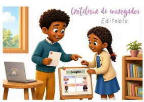 Vista previa - Decoración del aula - CARTELERÍA ENCARGADOS EN AULA - EDITABLE - Portada