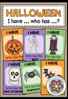 Vorschau - Spiele - Halloween Englisch – Halloween Vocabulary, Wortschatz, Hörverstehen, Speaking, Sprechen auf Englisch | I Have Who Has, Wortschatzspiel, Kartenspiel 3., 4., 5., 6. Klasse, Grundschule, Sekundarstufe - Deckblatt