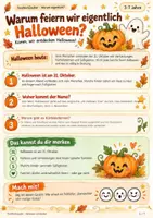 Vorschau - Arbeitsblätter - Warum feiern wir Halloween? Mitmachheft für Kinder - Seite 1