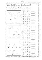 Vorschau - Arbeitsblätter - Was steckt hinter den Punkten? Addition ZR 10 (1) Klasse 1 - Deckblatt