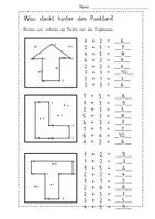 Vorschau - Arbeitsblätter - Was steckt hinter den Punkten? Addition ZR 10 (1) Klasse 1 - Seite 1