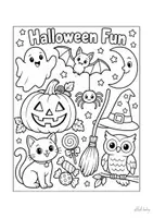 Vorschau - Mal- und Bastelvorlagen - Halloween zum Ausmalen - Seite 1