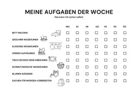 Vorschau - selbst erstellte Cliparts/Grafiken - Meine Aufgaben der Woche Checkliste - Deckblatt